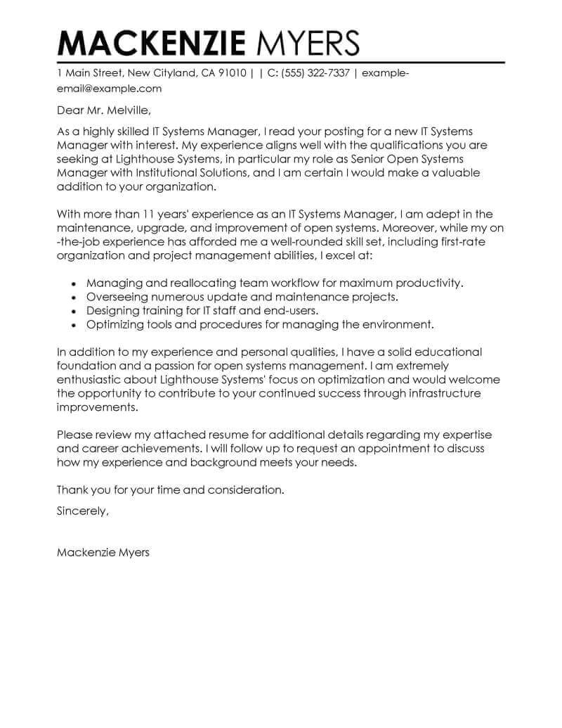 Open Ended Cover Letter Free Cover Letter Examples for Every Job Search Livecareer
