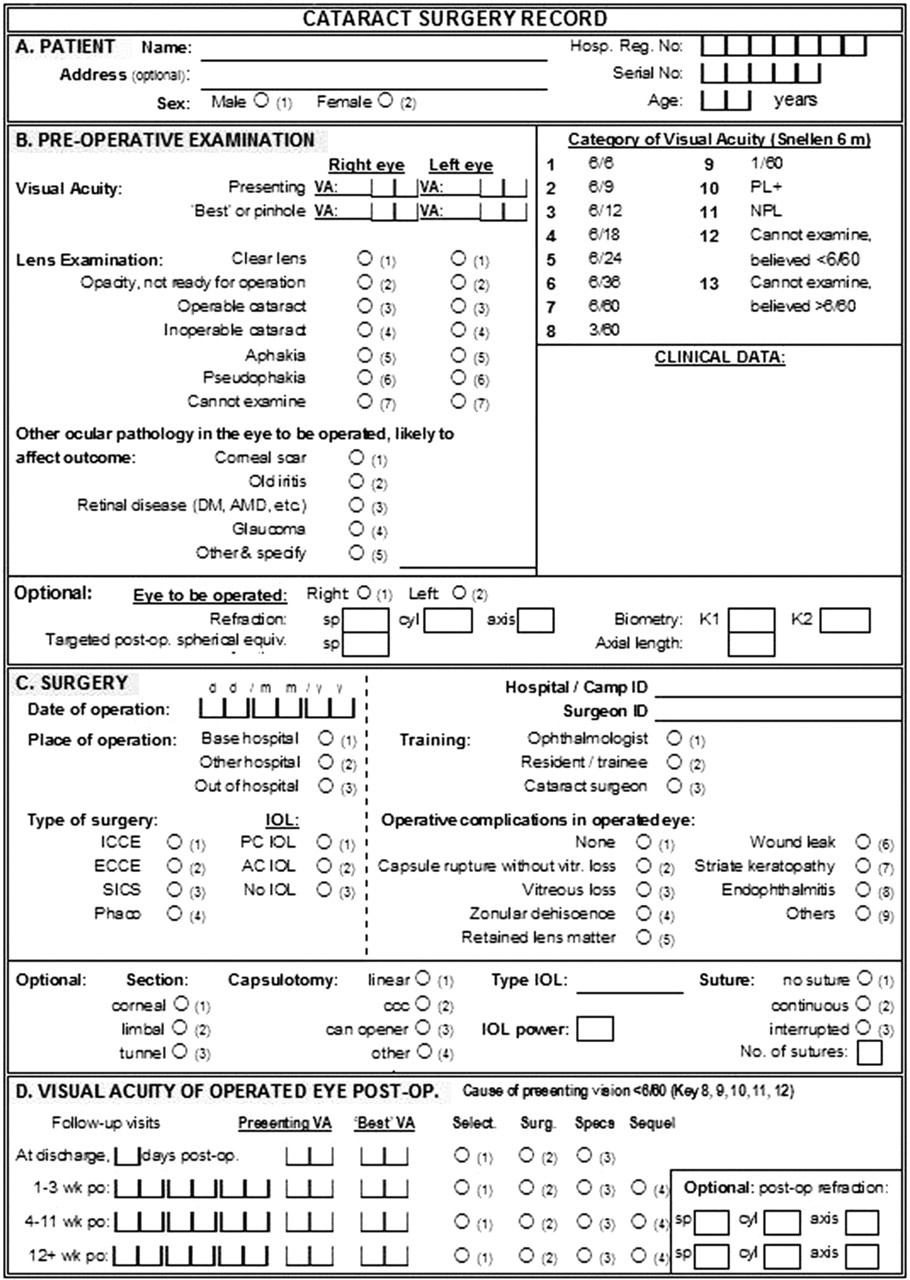 22 images of template for post op cataract surgery ophthalmology exam form download 6782