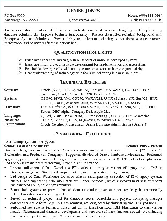 oracle dba resume for 2 year experience
