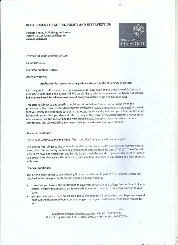 oxford income letter