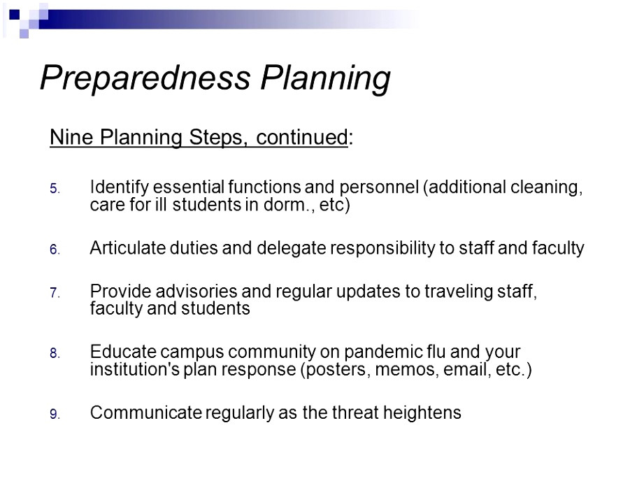 pandemic preparedness plan template