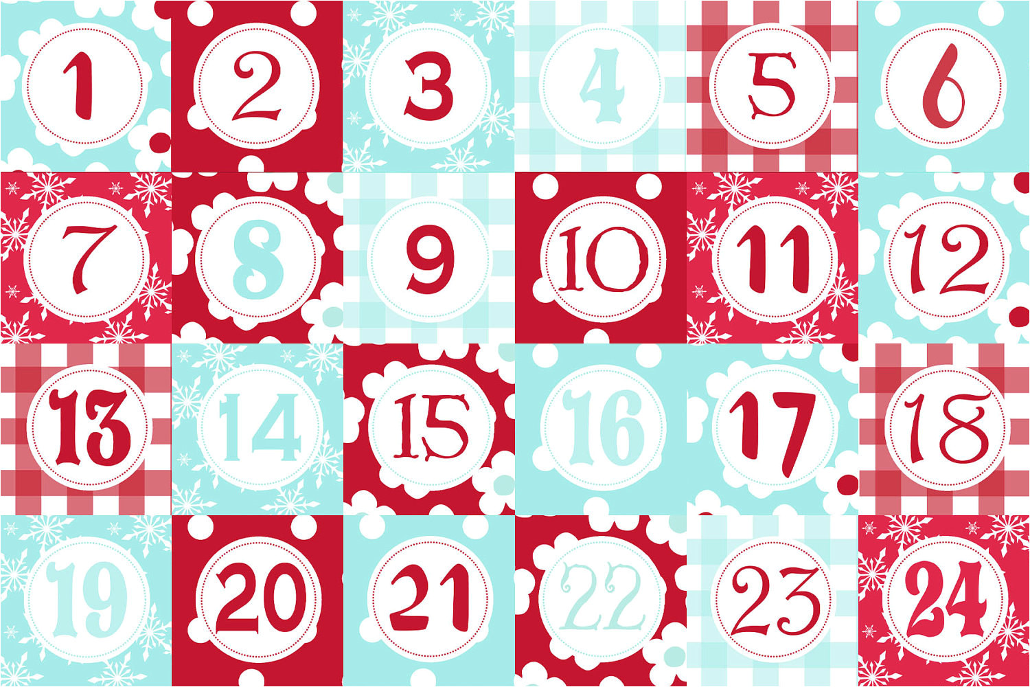 advent calendar templates
