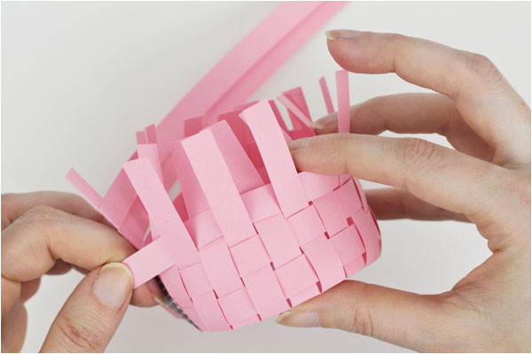 Paper Basket Weaving Template Free Woven Paper Easter Basket Template Tutorial