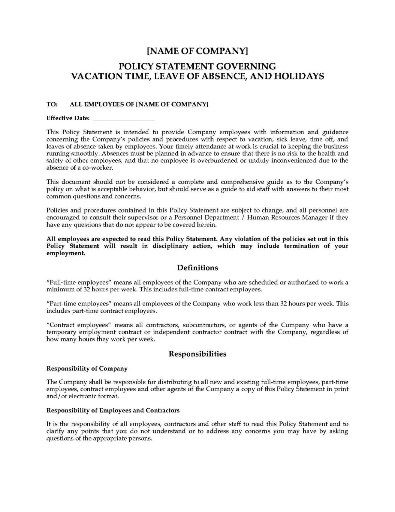 part time employment contract template