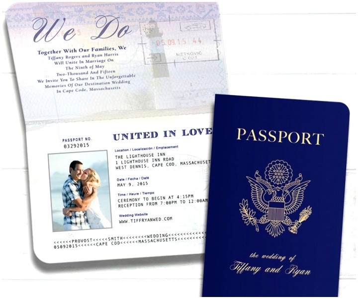 passport wedding program template