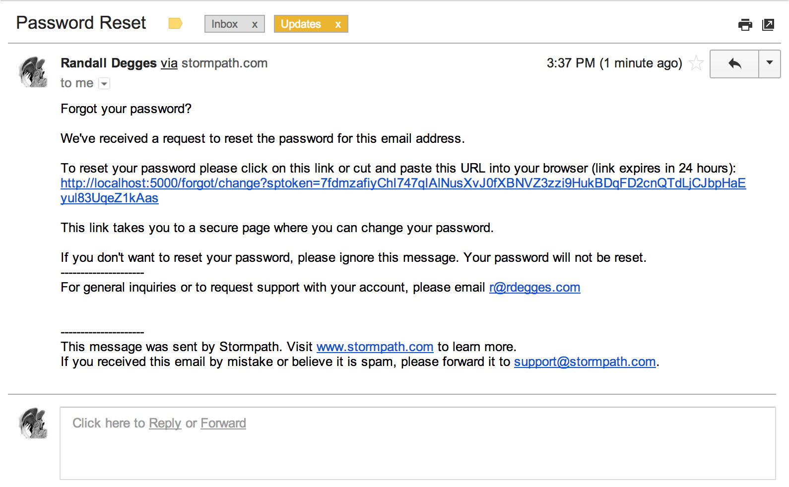 Password Change Email Template the Pain Of Password Reset In Express