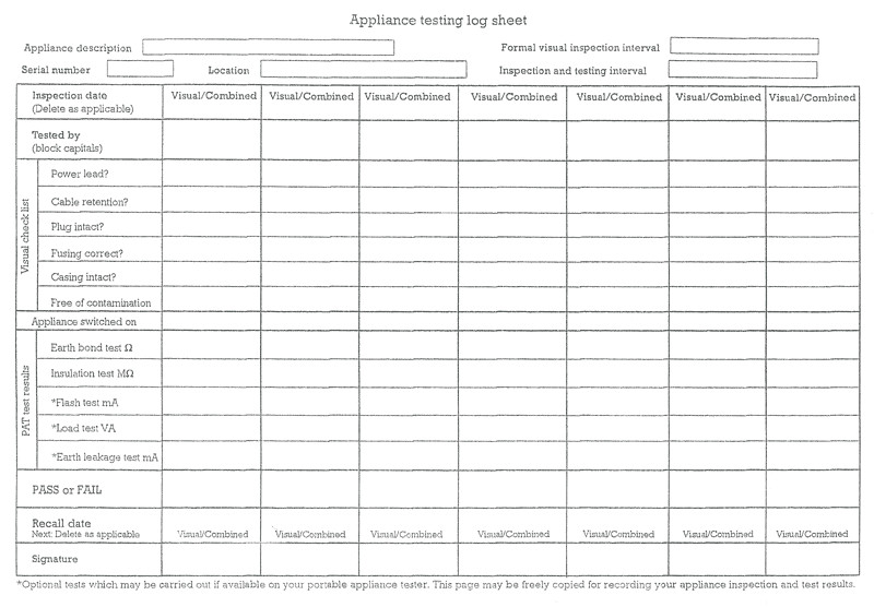 Pat Testing Record Sheet Template Pat Testing Speakerplans Com forums Page 5
