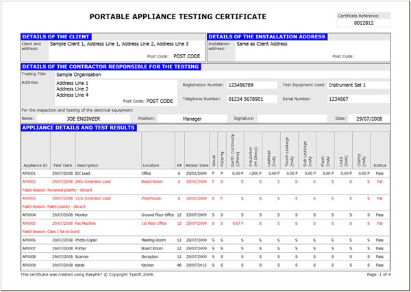 industrial portable appliance testing
