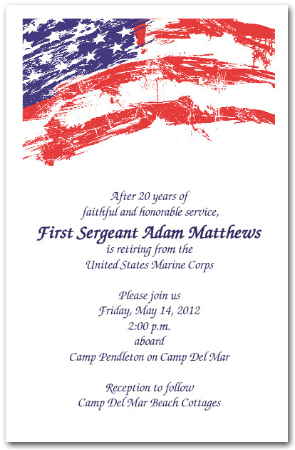 Patriotic Invitation Templates Free Usa Flag Invitations 4th Of July Invitations Military