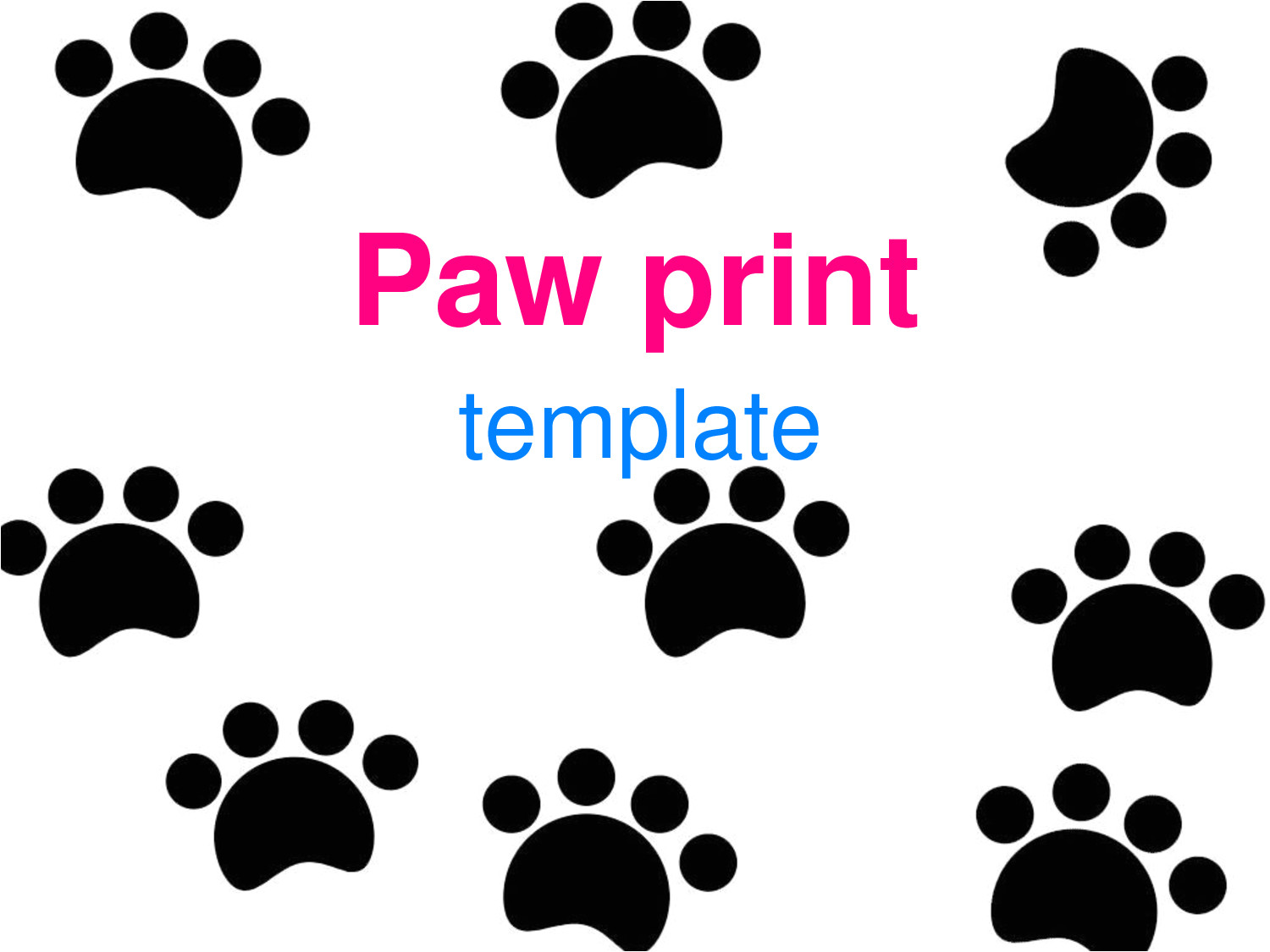 Paw Print Powerpoint Template 1 Paw Print Powerpoint Template Paw Print Template Clipart Best