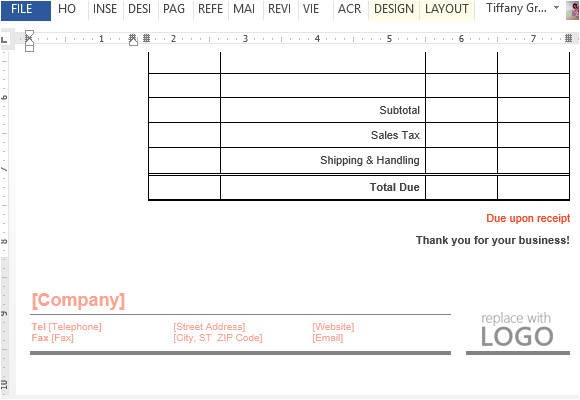 business invoice maker template word online