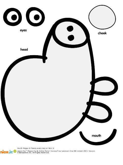 Peppa Pig Cake Template Free Peppa Pig Cake Plan Templates Pinterest Cakes Peppa