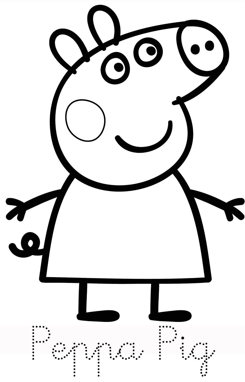 Peppa Pig Drawing Templates Baby Potatoes Family Of Peppa Pig