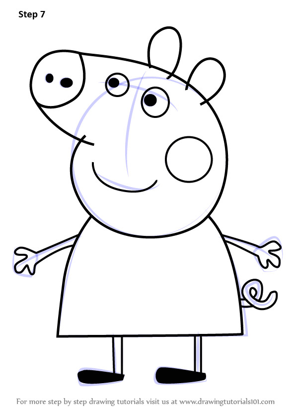 how to draw peppa pig from peppa pig