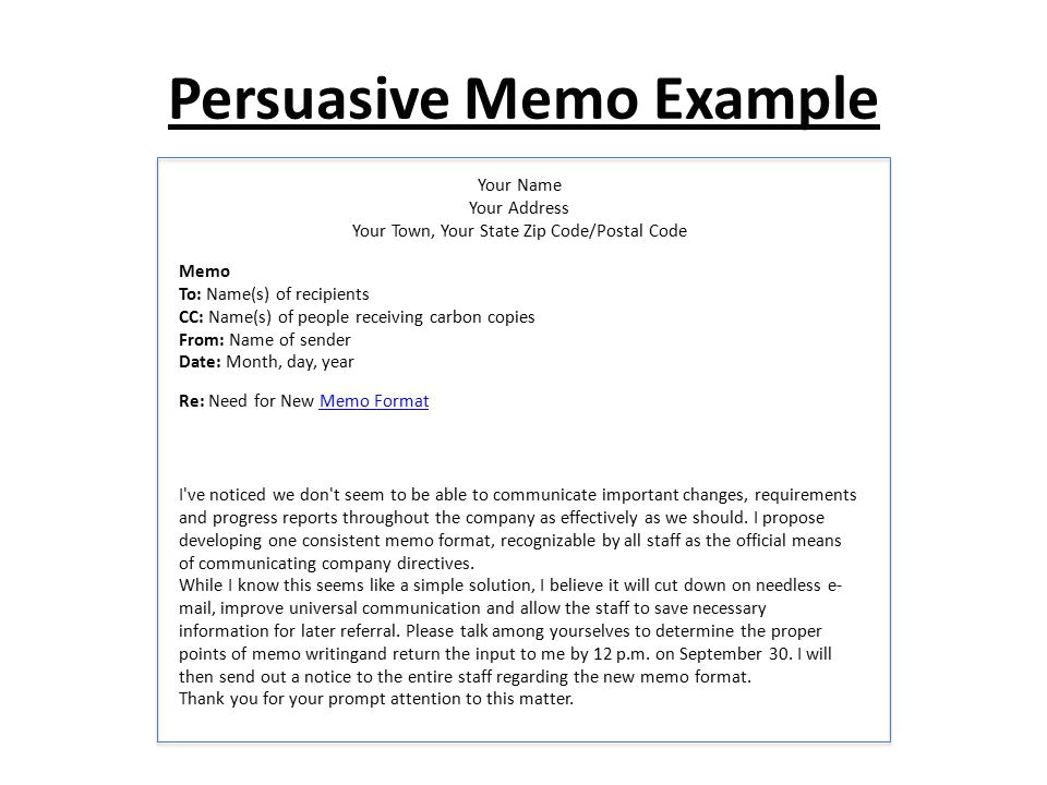 Persuasive Memo Template Memo Writing Ppt Video Online Download