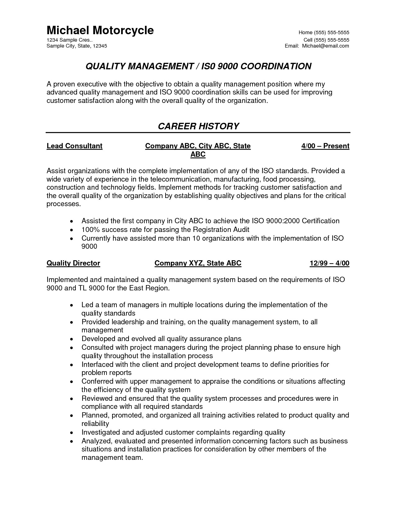 engineering manager resume objective examples