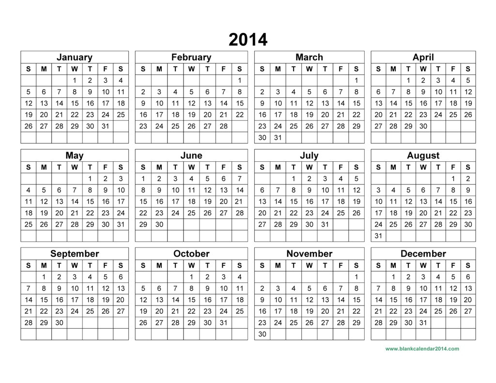 post 2014 annual calendar template 382758