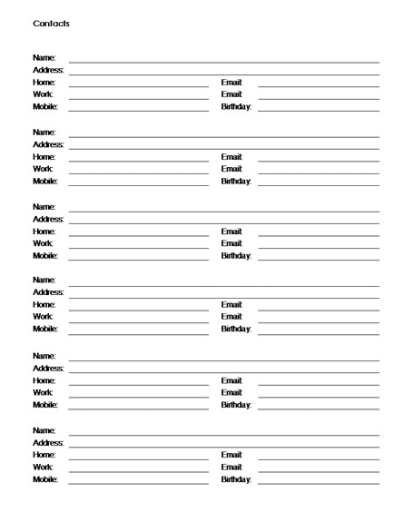 contact sheet template