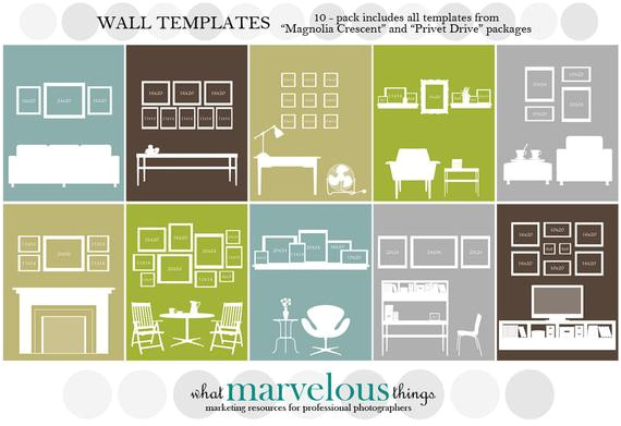 wall display template 10 pack