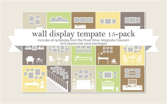 wall display template 15 pack