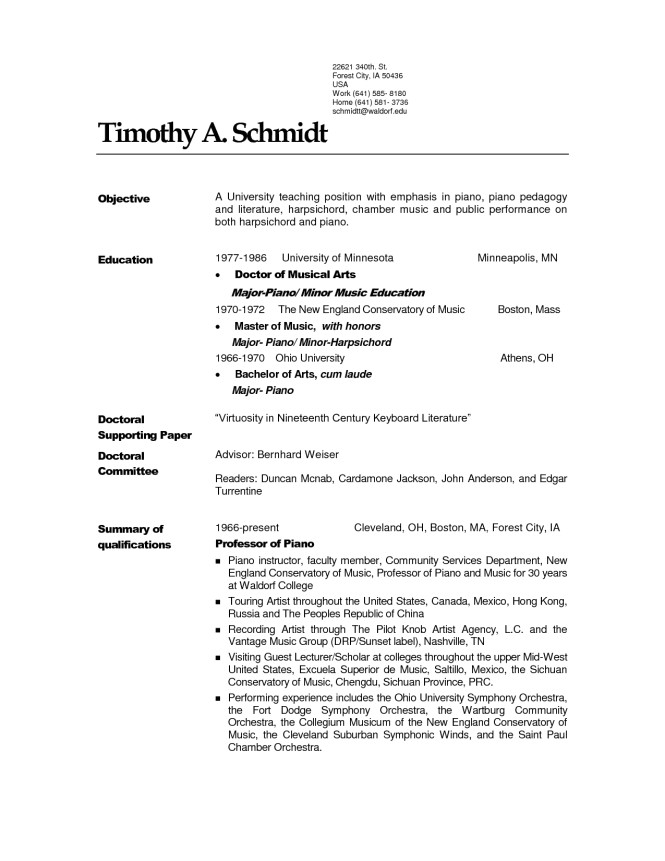 Pianist Resume Sample Piano Teacher Resume Sample Resume Sample