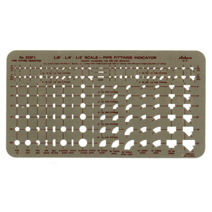 Pipe Fitting Templates Pickett Pipe Fitting Indicator Template 253pi