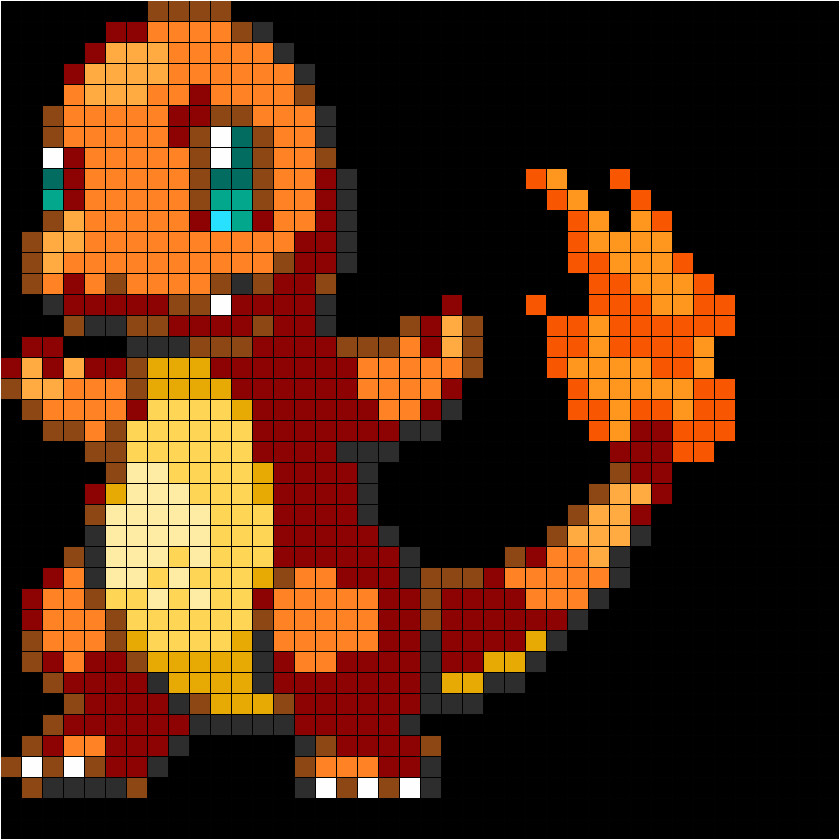 Pokemon Perler Bead Template Pokemon Charmander Fuse Bead Perler Pattern Perler Bead