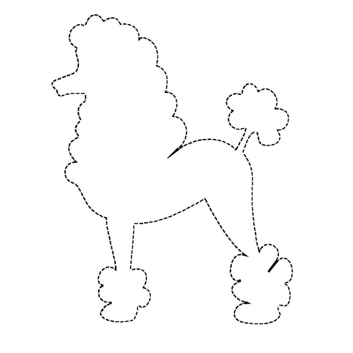 free poodle coloring pages