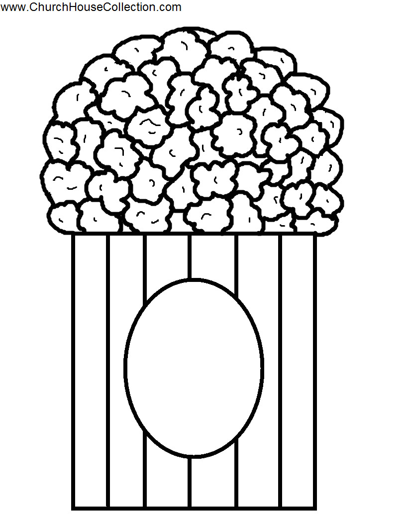 popcorn coloring pages