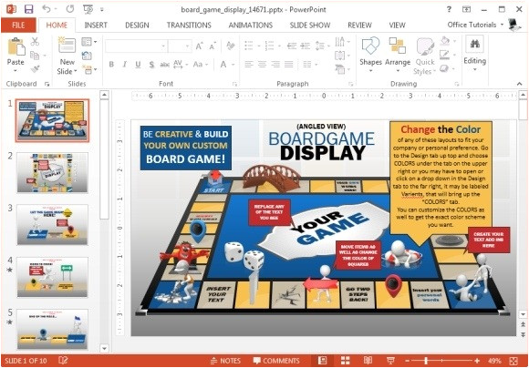 animated board game powerpoint template