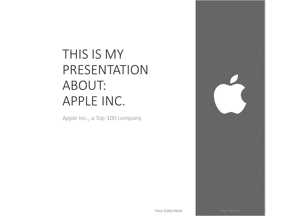 apple powerpoint template grey