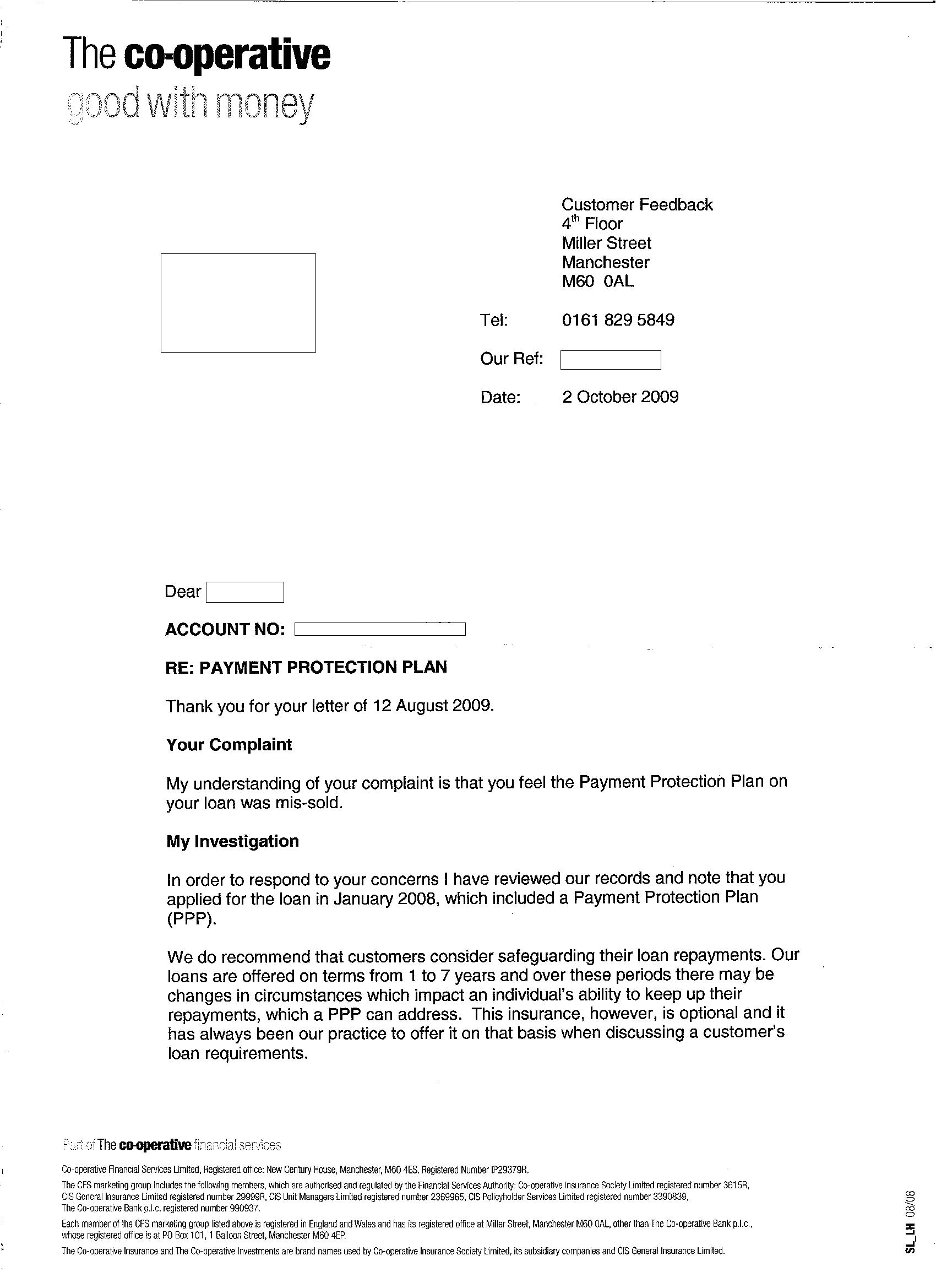 how to write a letter bank about ppi claim