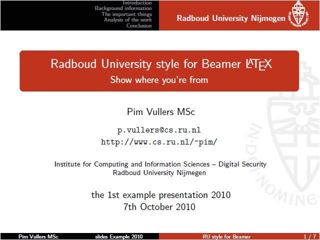 beamer presentation template free download