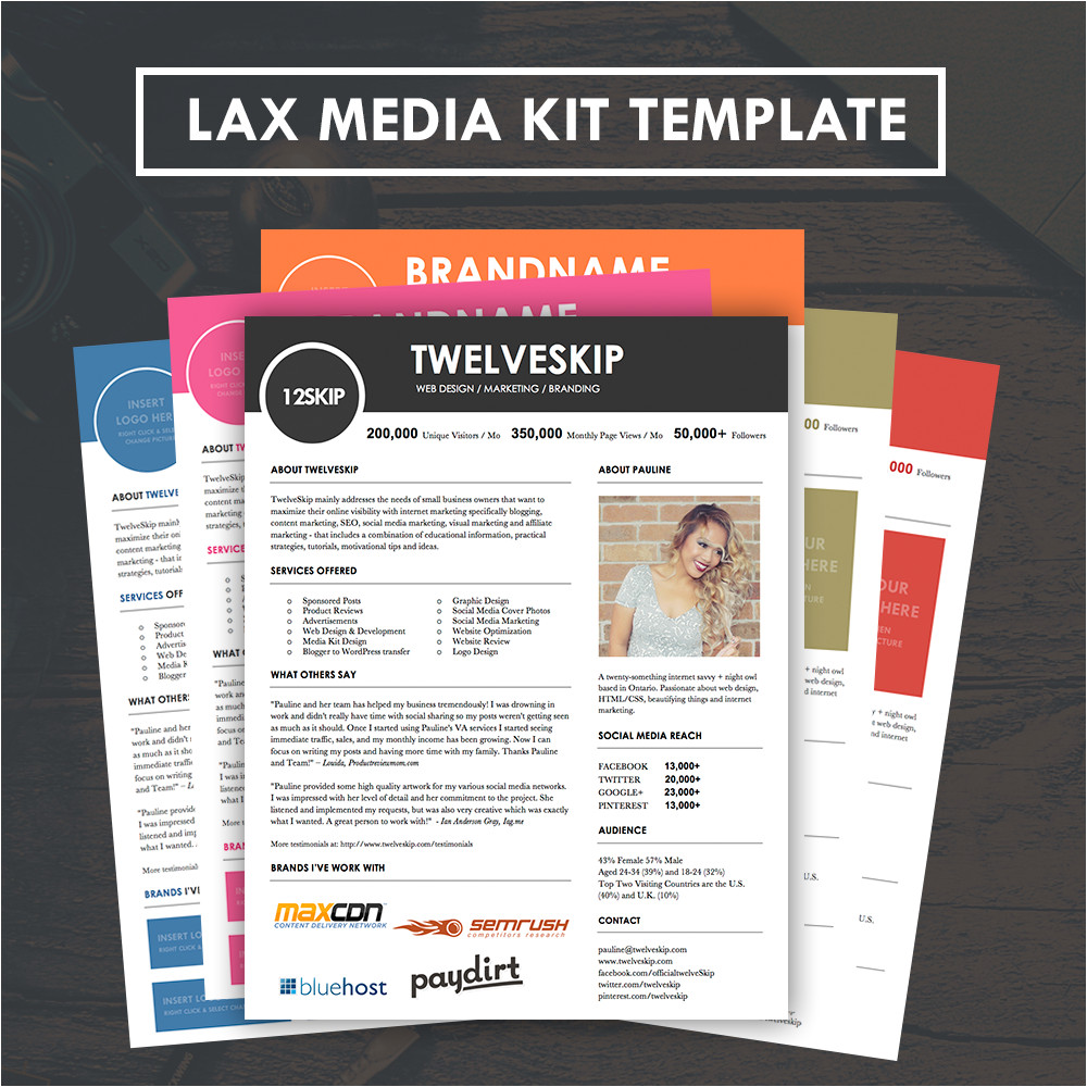 lax media kit template