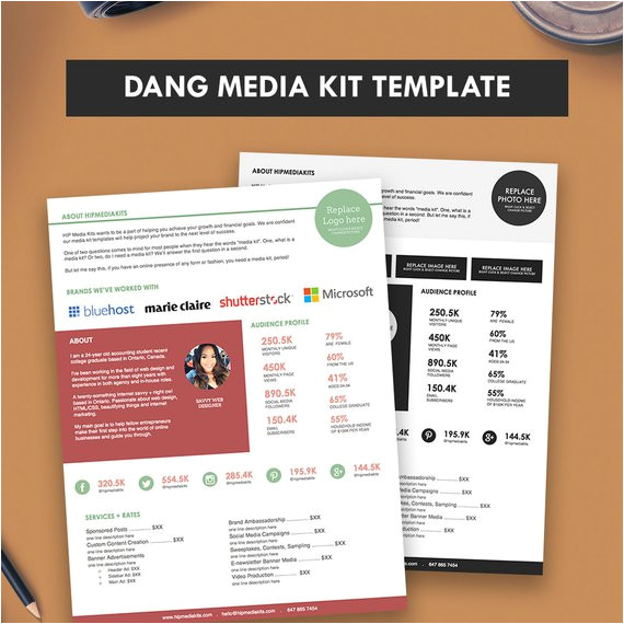 press kit media kit template dang