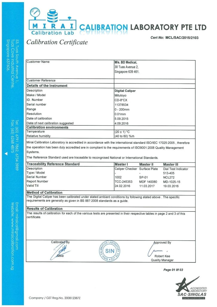 pressure gauge calibration certificate template