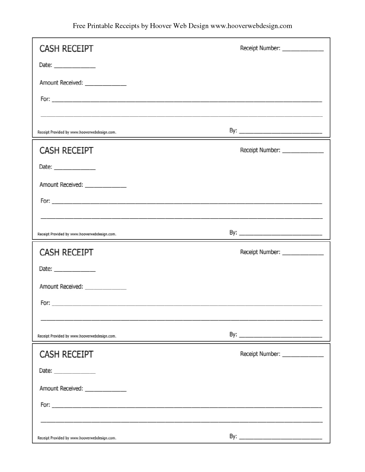 Printable Cash Receipt Template Free 8 Best Images Of Printable Blank Receipt form Template