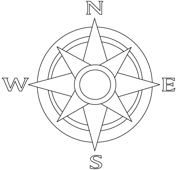 Printable Compass Rose Template Florida Template for Kids Small Printable Compass Rose