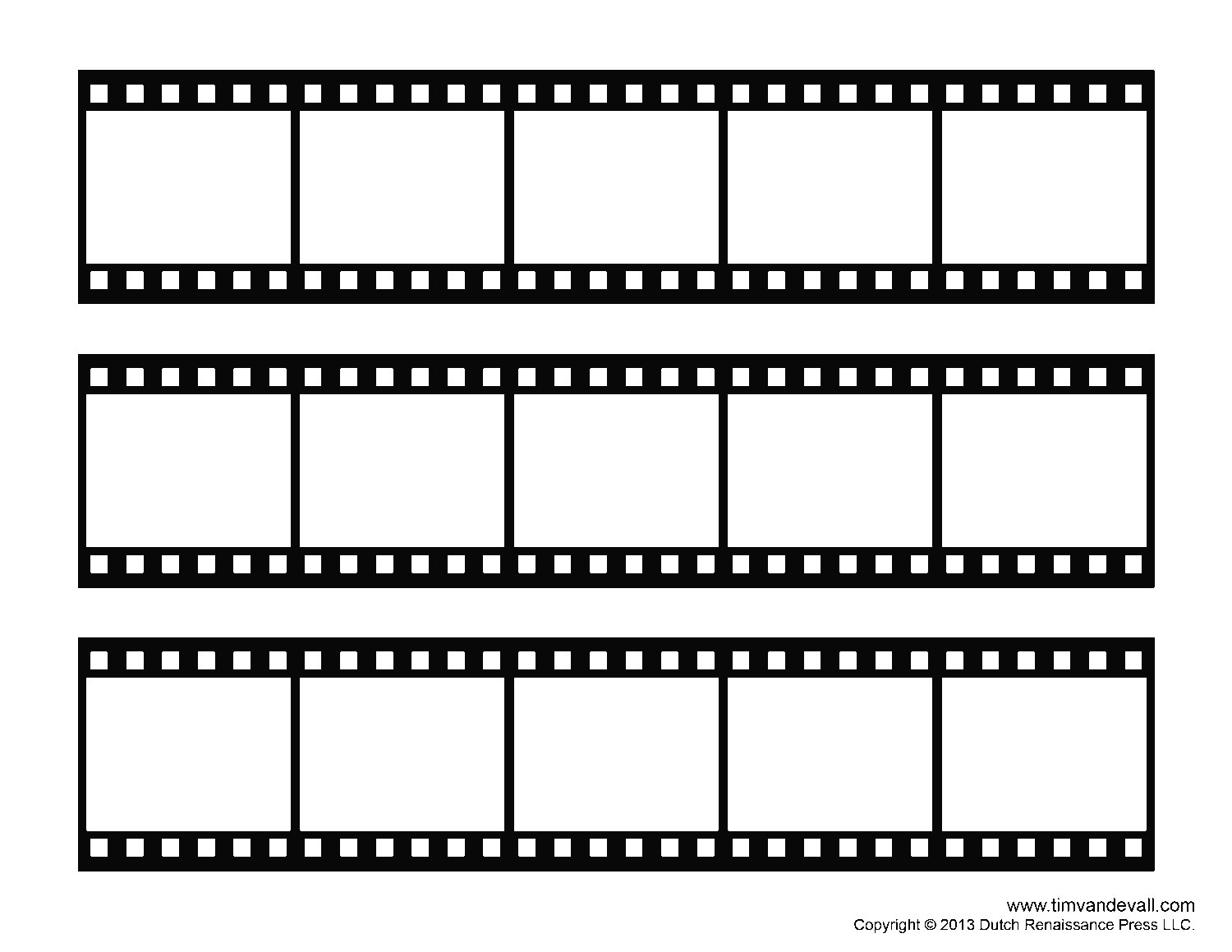 Printable Film Strip Template Tim Van De Vall Comics Printables for Kids