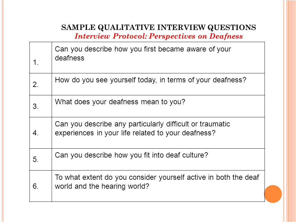 qualitative research interview questions template