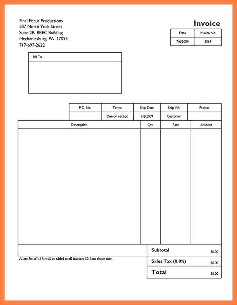 quickbooks invoice templates