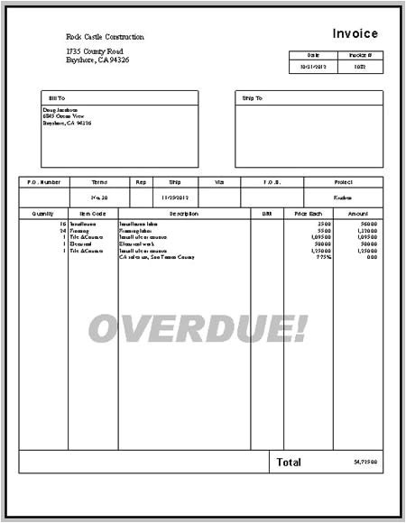 Quickbooks Payment Receipt Template Quickbooks Invoice Template Invoice Example