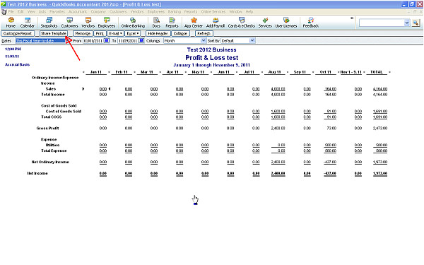 Quickbooks Report Templates Quickbooks Contributed Reports