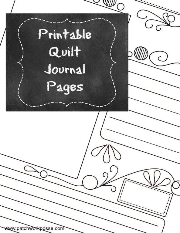 free quilting tool printable quilt journal page