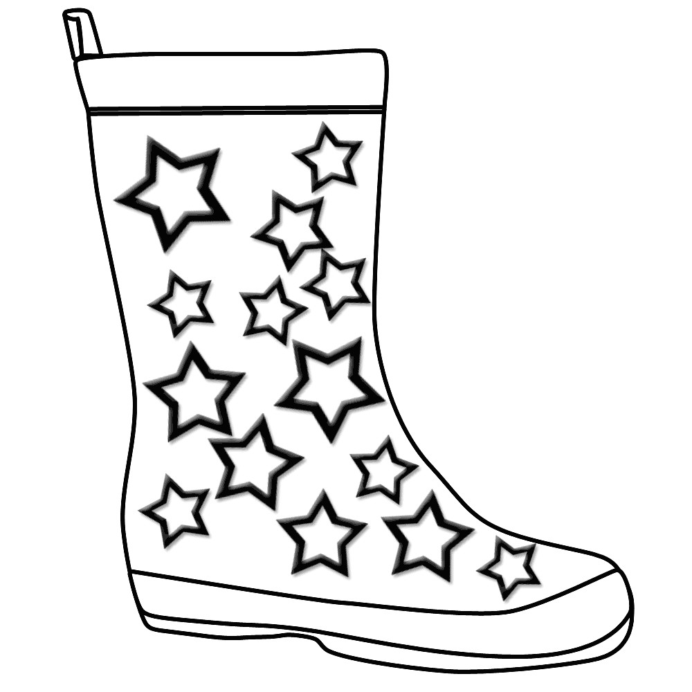 rain boots coloring page
