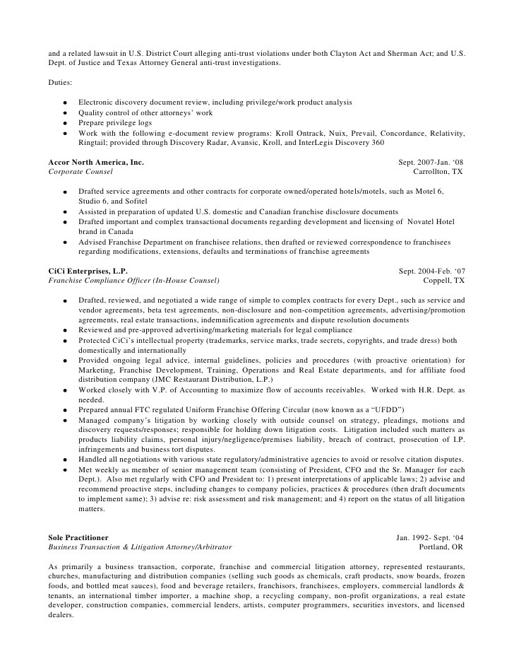 document review attorney cover letter
