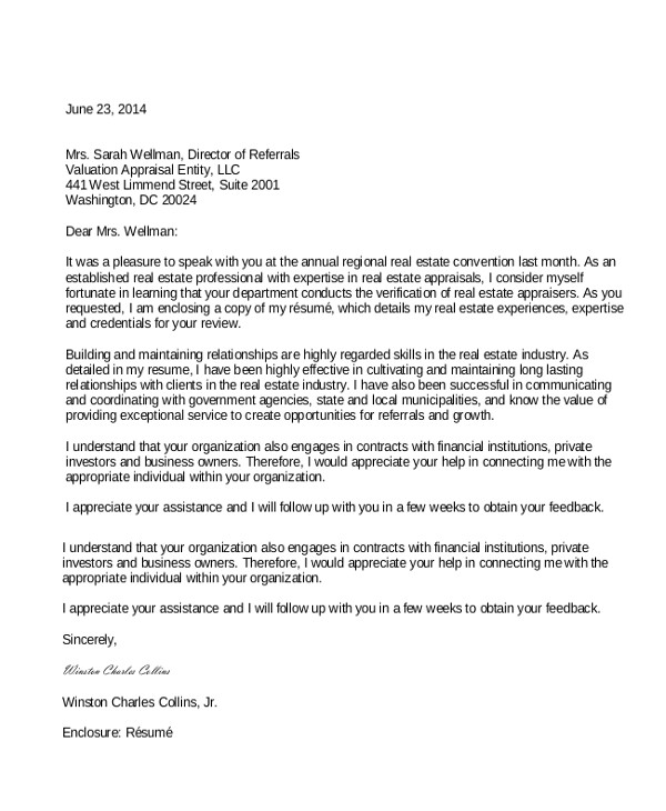 Real Estate Offer Cover Letter Example 7 Sample Real Estate Offer Letters Pdf Word Sample