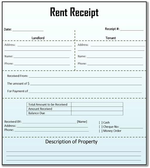 house rent receipt templates doc pdf formats