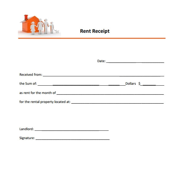 rent receipt templates