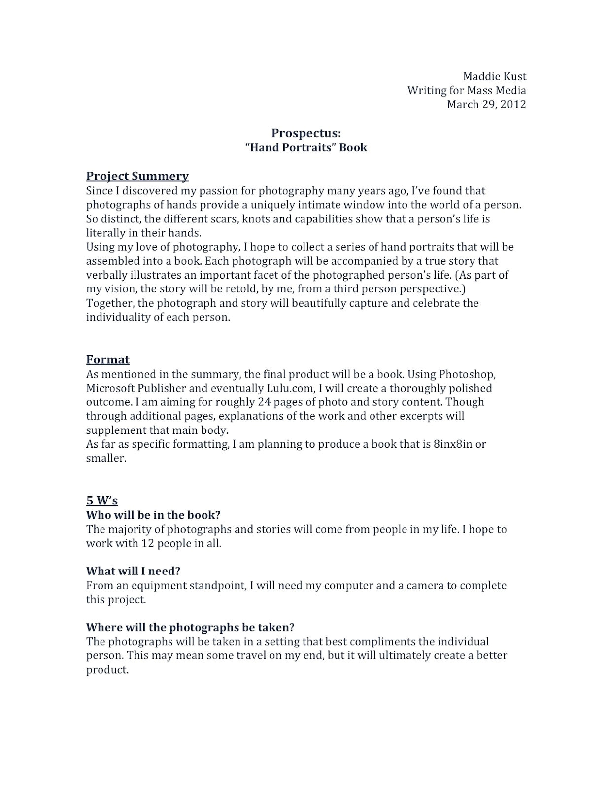 example of research prospectus paper
